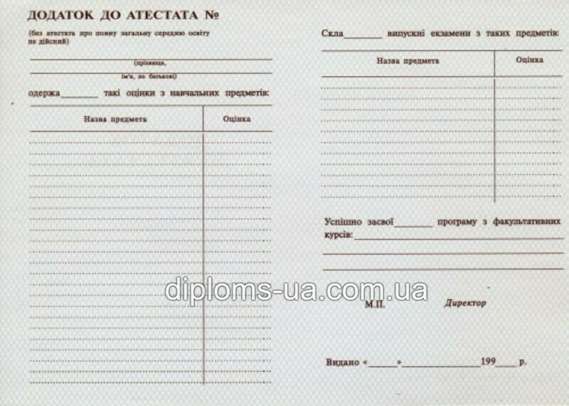 Аттестат за 11 класс 1994-2000 года - Фото 4 Аттестат за 11 класс 1994-2000 года - Фото 4